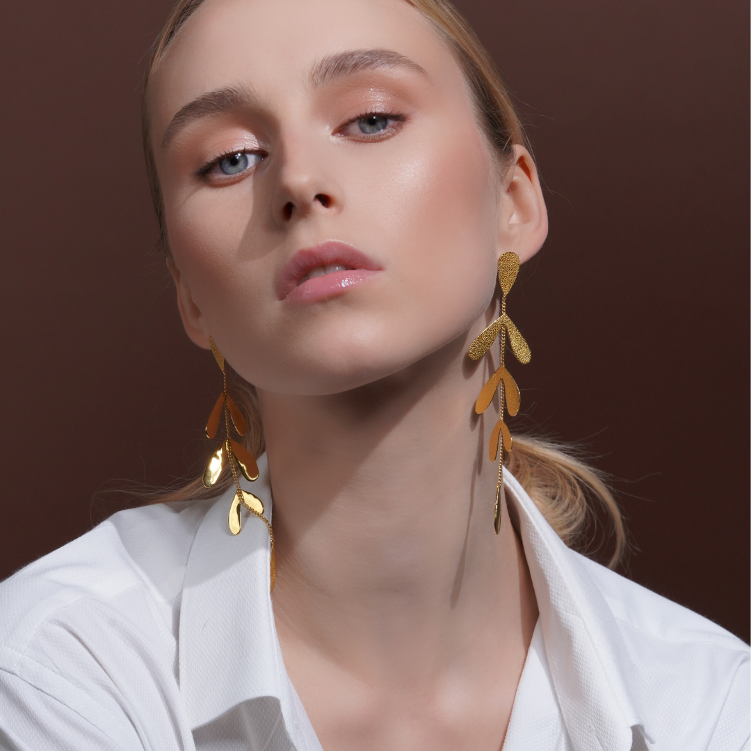 Leaf Hoop Earrings – Stilskii